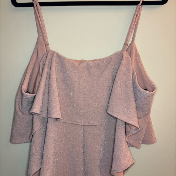 Forever 21 Pink Sparkle Tank Top Bodysuit with Peplum Size 2X - Picture 9 of 9